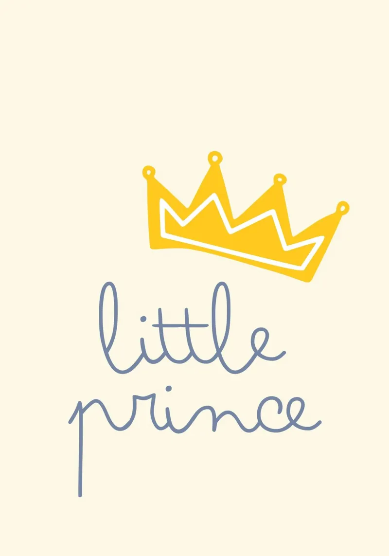 Kleiner Prinz Krone - Minimalistische Kinderzimmer Wandkunst Poster von vintagepod