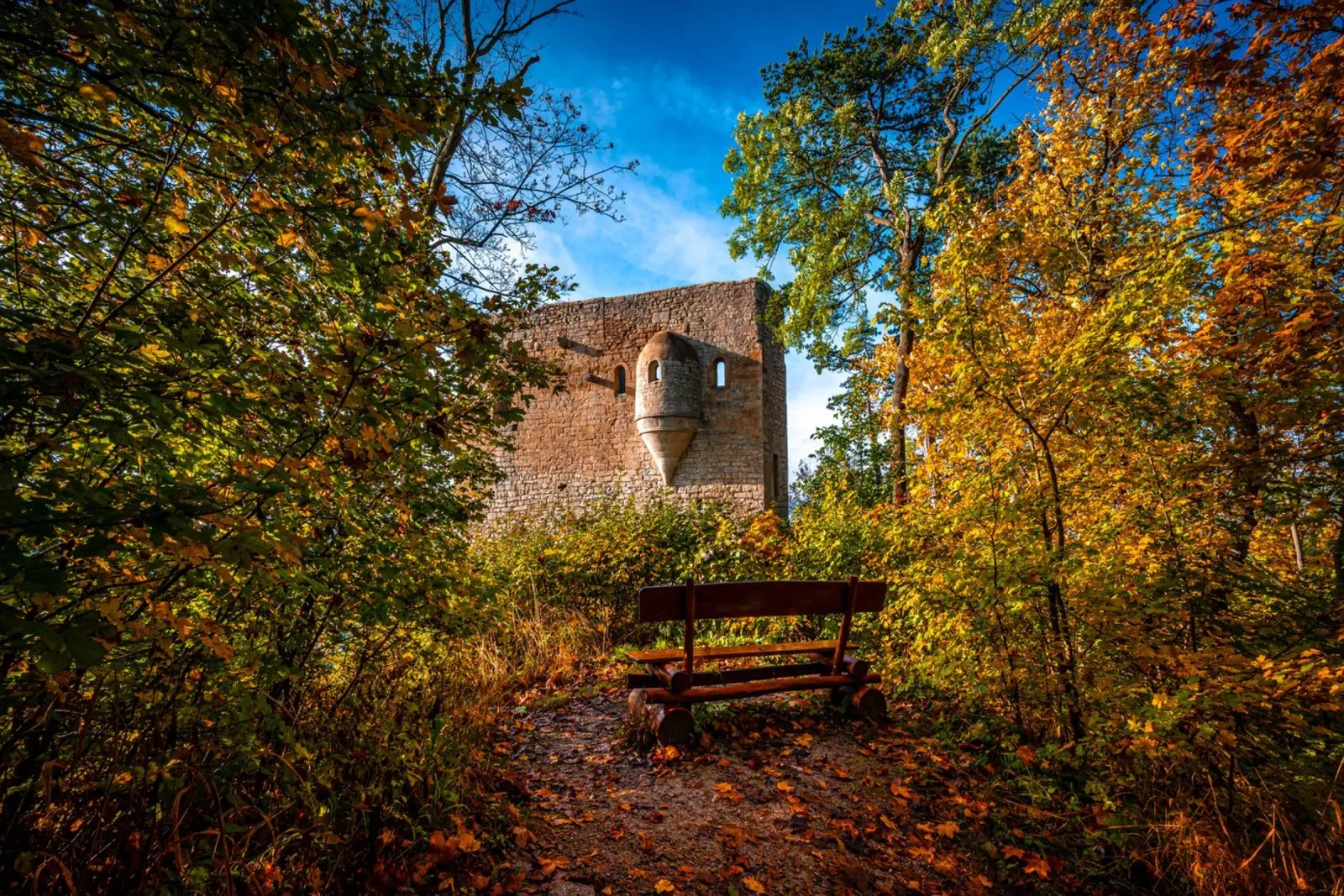 Rovine del castello di Lobdeburgo poster da Marcus Beckert | Fotografie