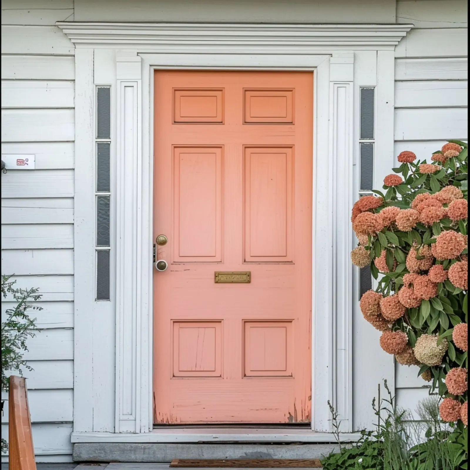 Peach Reverie canvas with Floater frame by StillVibe Home