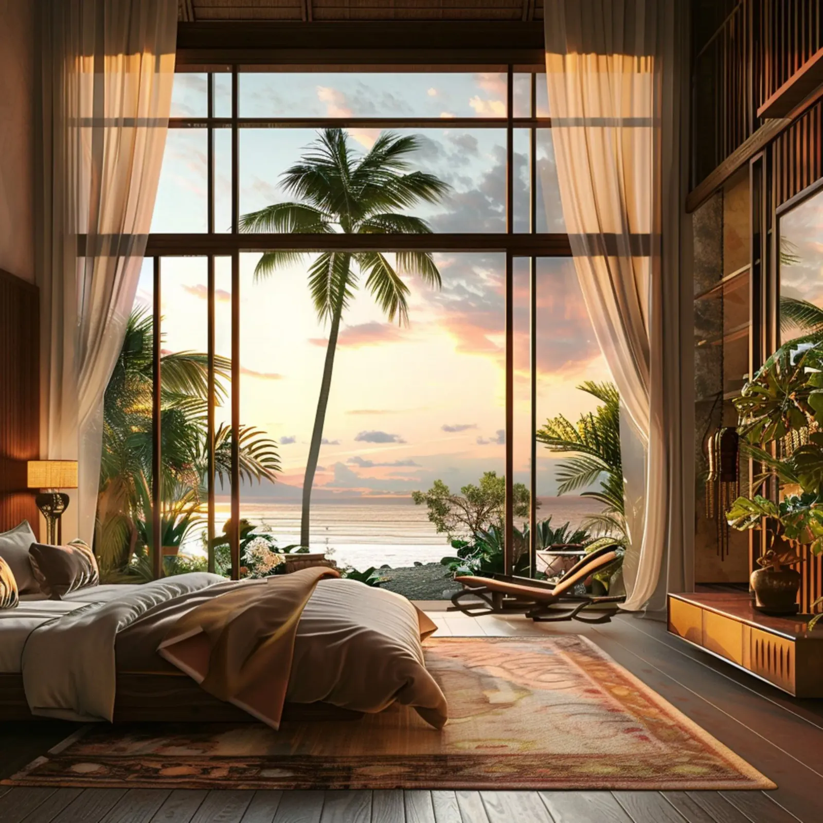 Peach Reverie canvas with Floater frame by StillVibe Home