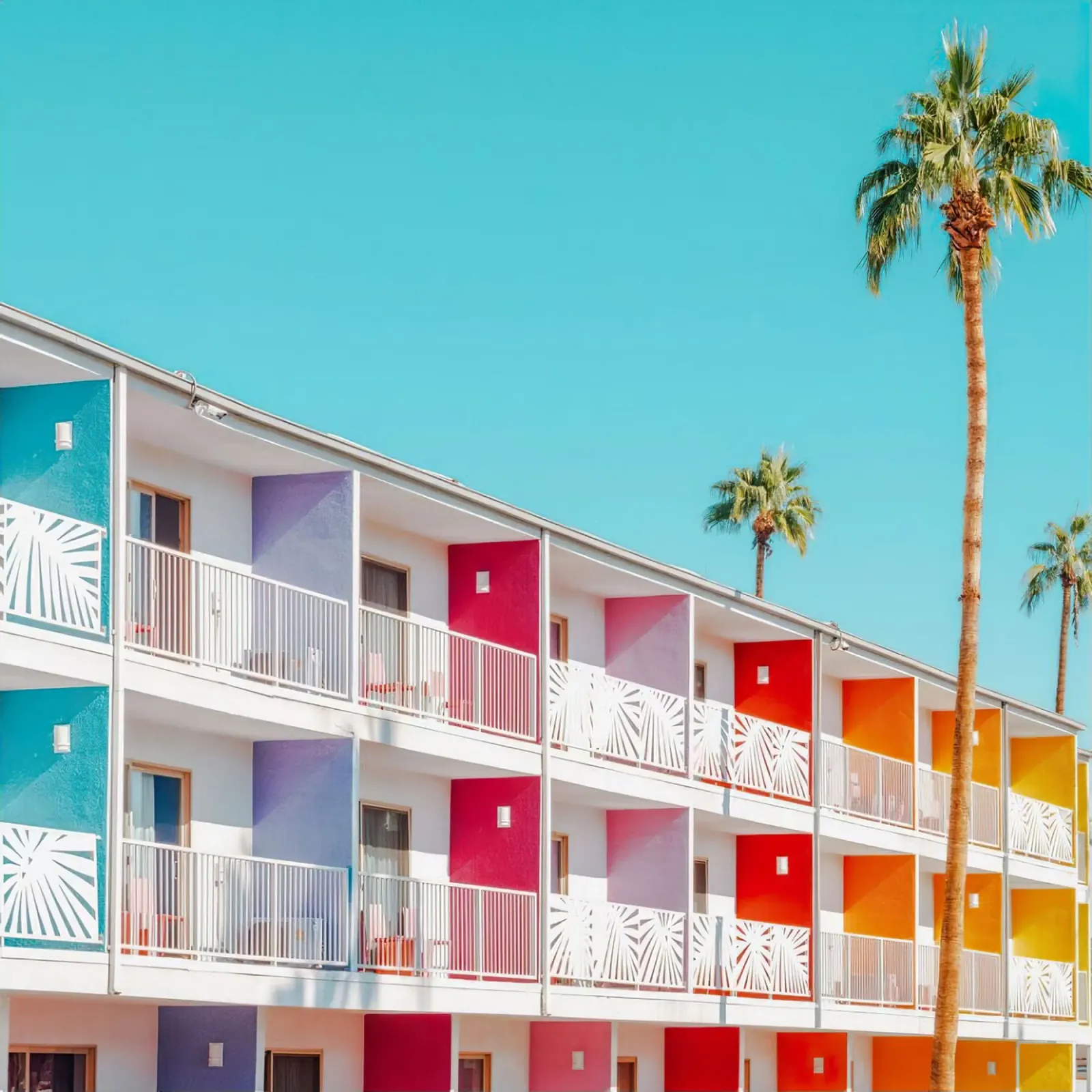 Outside Palm Springs poster con telaio in legno da robertmotoiart