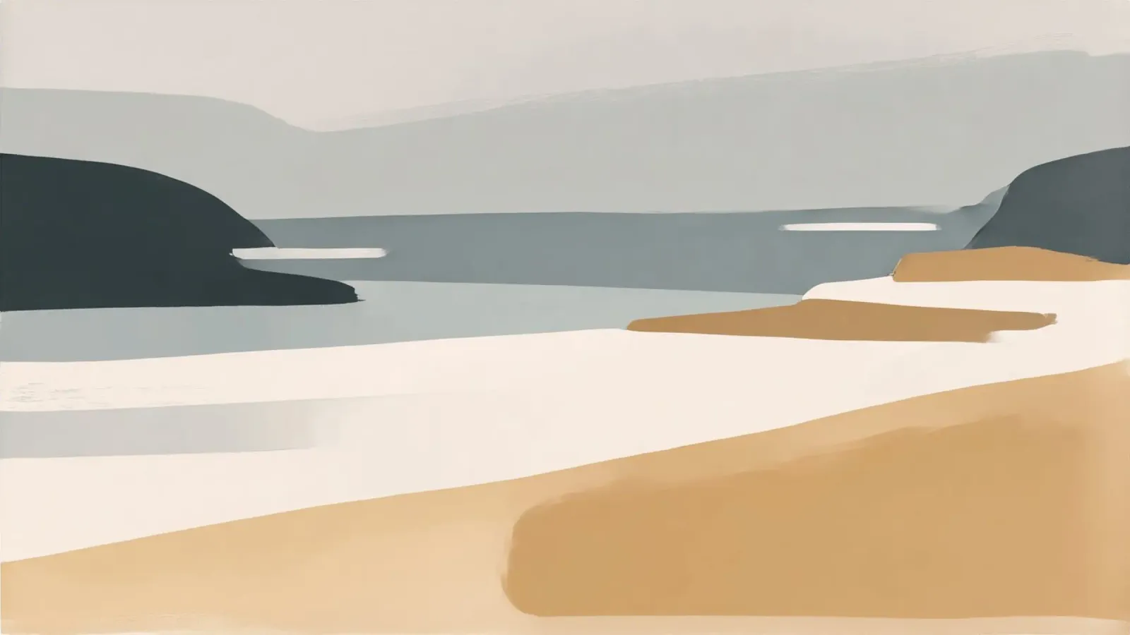 Porto Sabbia poster con telaio in plastica da Seed & Signal