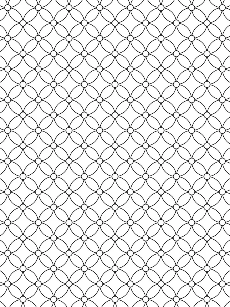 Modello geometrico minimale di fiori in bianco e nero pannello forex da Beauty in Simplicity