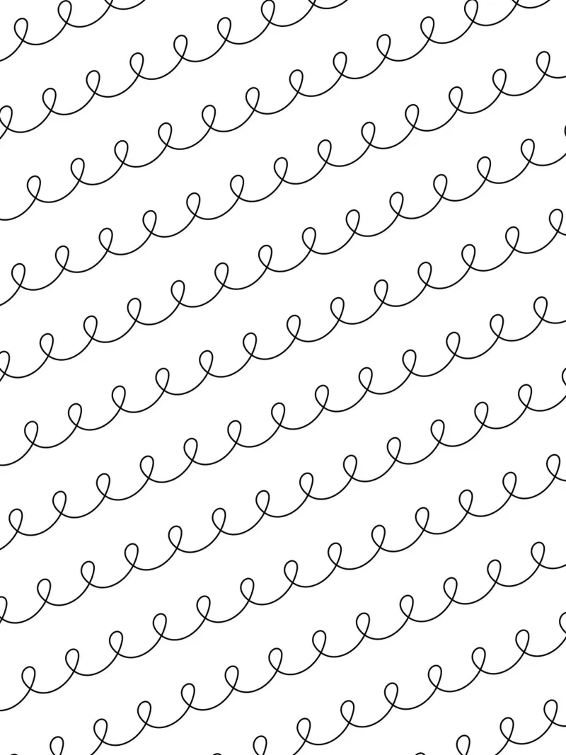 Minimal Geometric Looping Lines Drawing 2 | Nero su bianco pellicola backlit da Beauty in Simplicity
