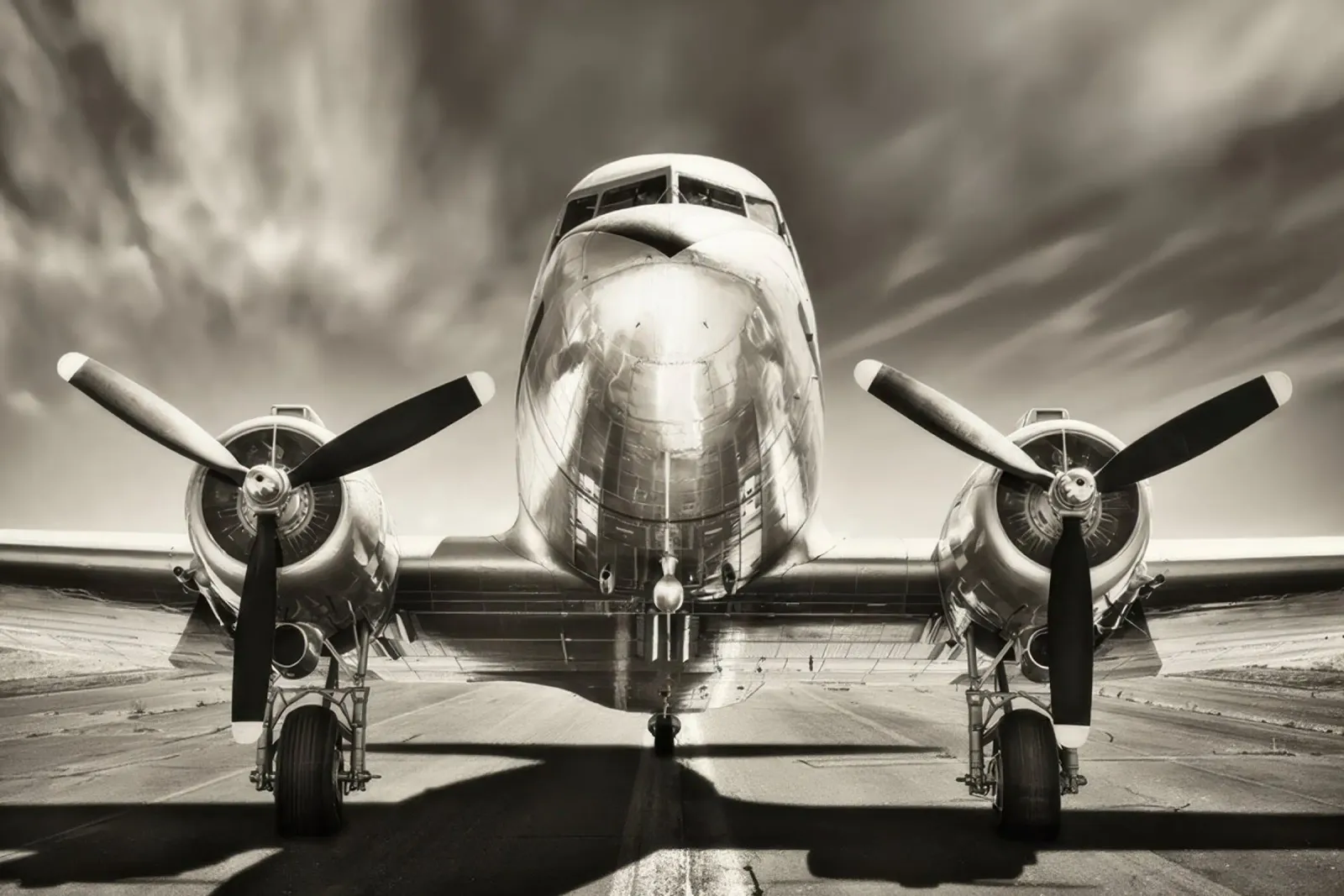 aereo monocromatico poster da vintgeseyn