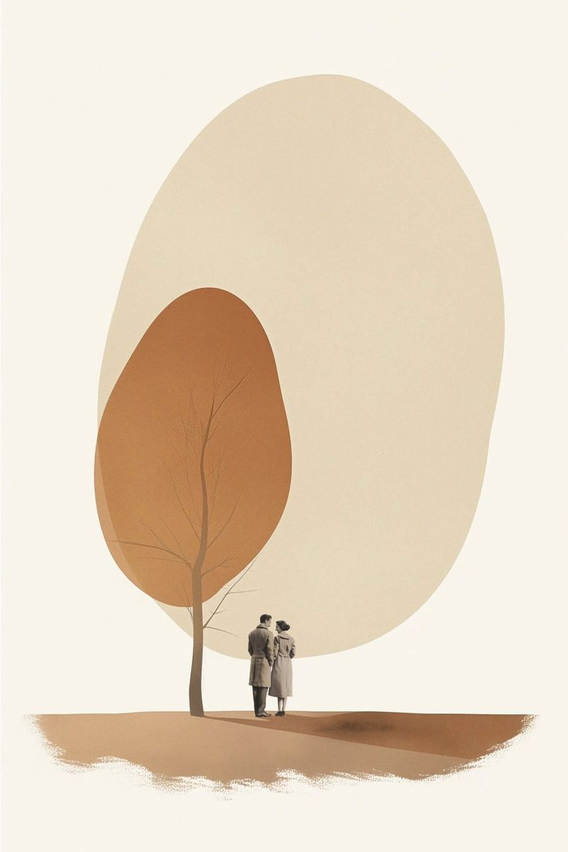 Couple under tree poster by LeDieg