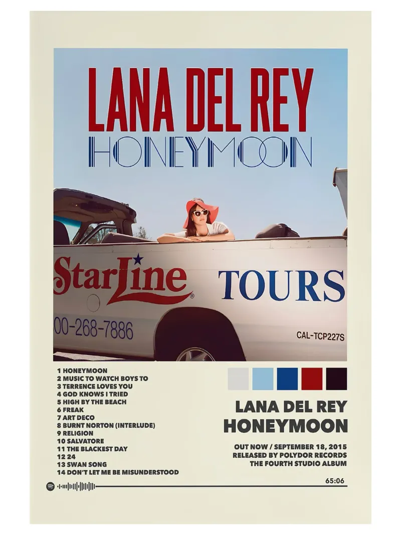 Koningin van dromerige melancholie Lana Del Rey canvas met Baklijst van mamass