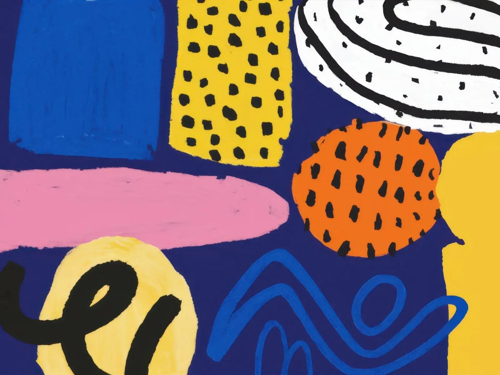 Memphis Pattern Mix poster con telaio in legno da Bruce Juice