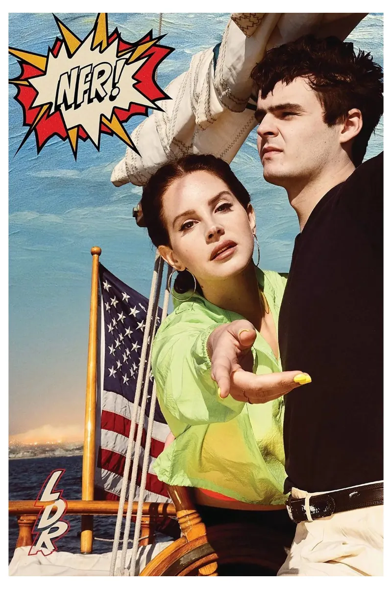 L'eleganza del romanticismo oscuro di Lana del rey tela con Cornice a cassetta da mamass