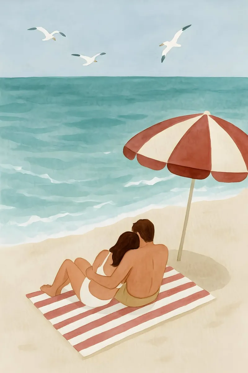 Insieme all'orizzonte poster con telaio in alluminio da Sea of Calm