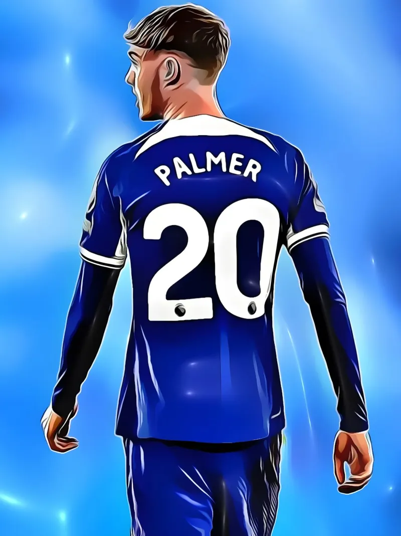 Cole Palmer con la maglia numero 20 del Chelsea poster da dark eagle
