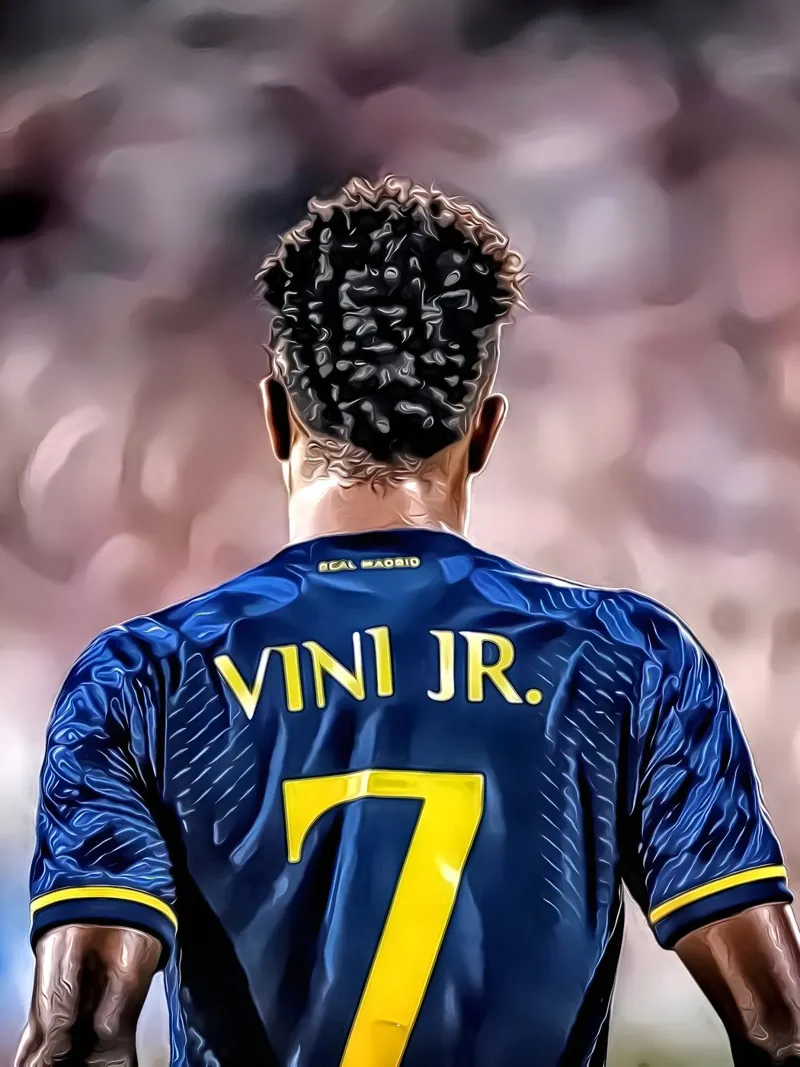 Vinícius Júnior con la maglia numero 7 del Real Madrid poster da dark eagle