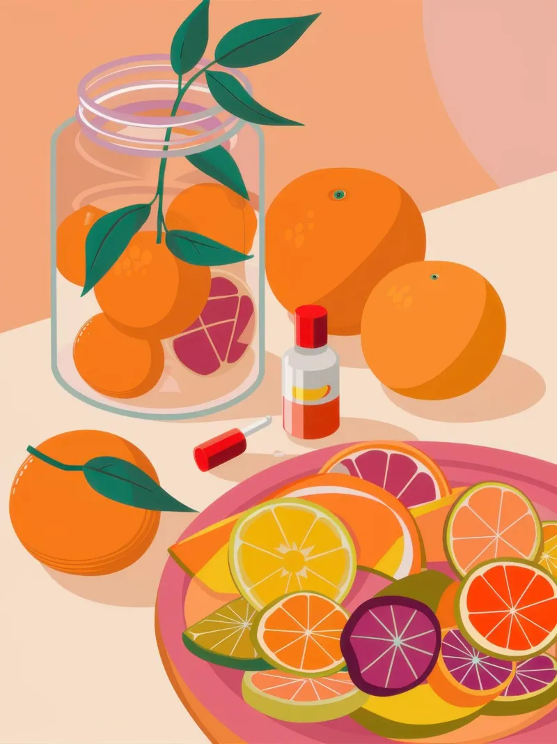 Citrus Sangria Pitcher canvas with Floater frame by Bruce Juice