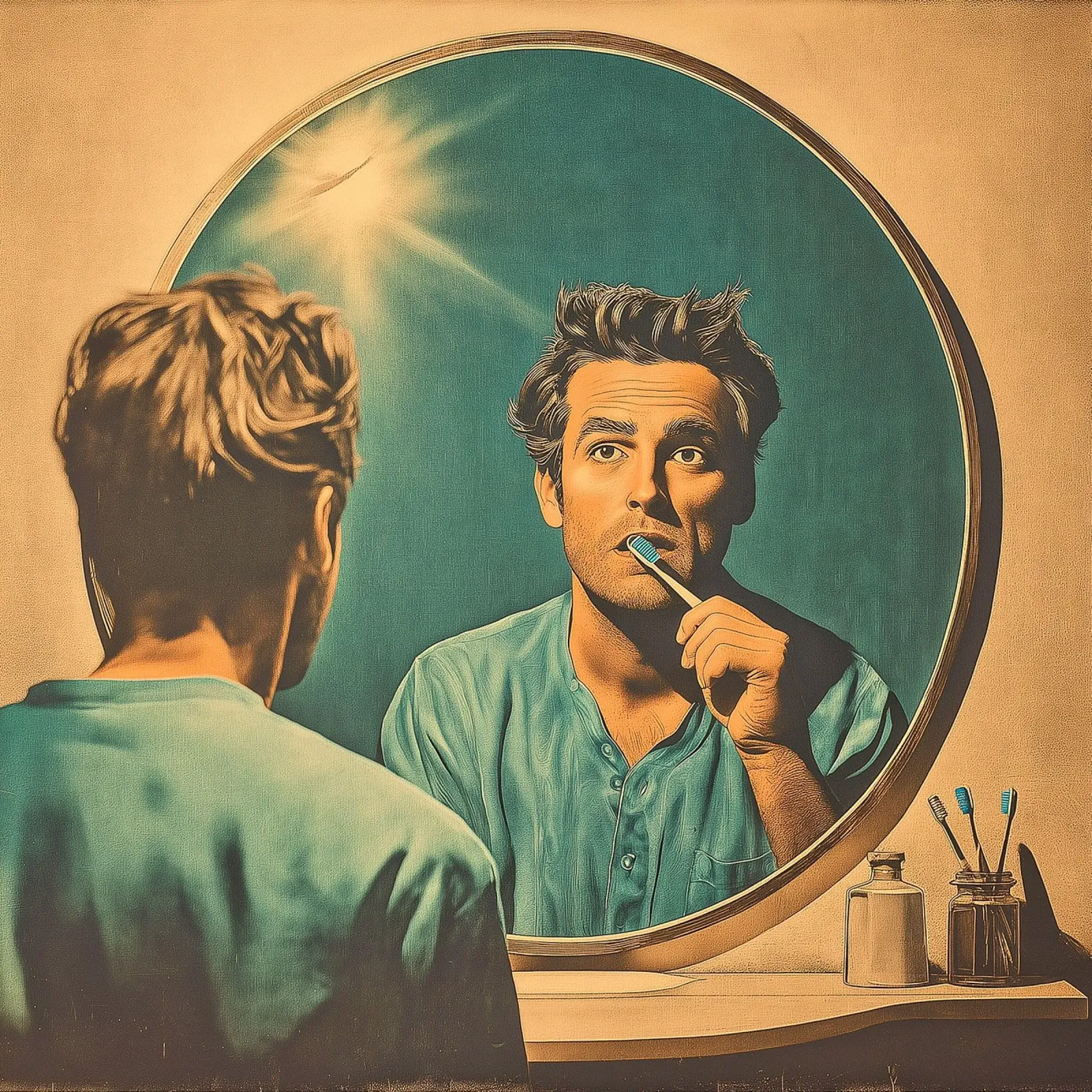 "The Ritual" - Modern Masculine Wall Art canvas with Floater frame by Synthaira