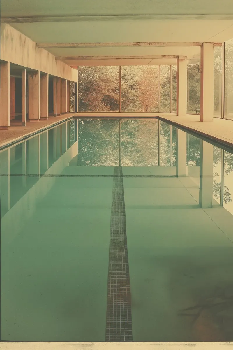 "Still Water" - Photographie d'architecture minimaliste imprimée poster de Synthaira