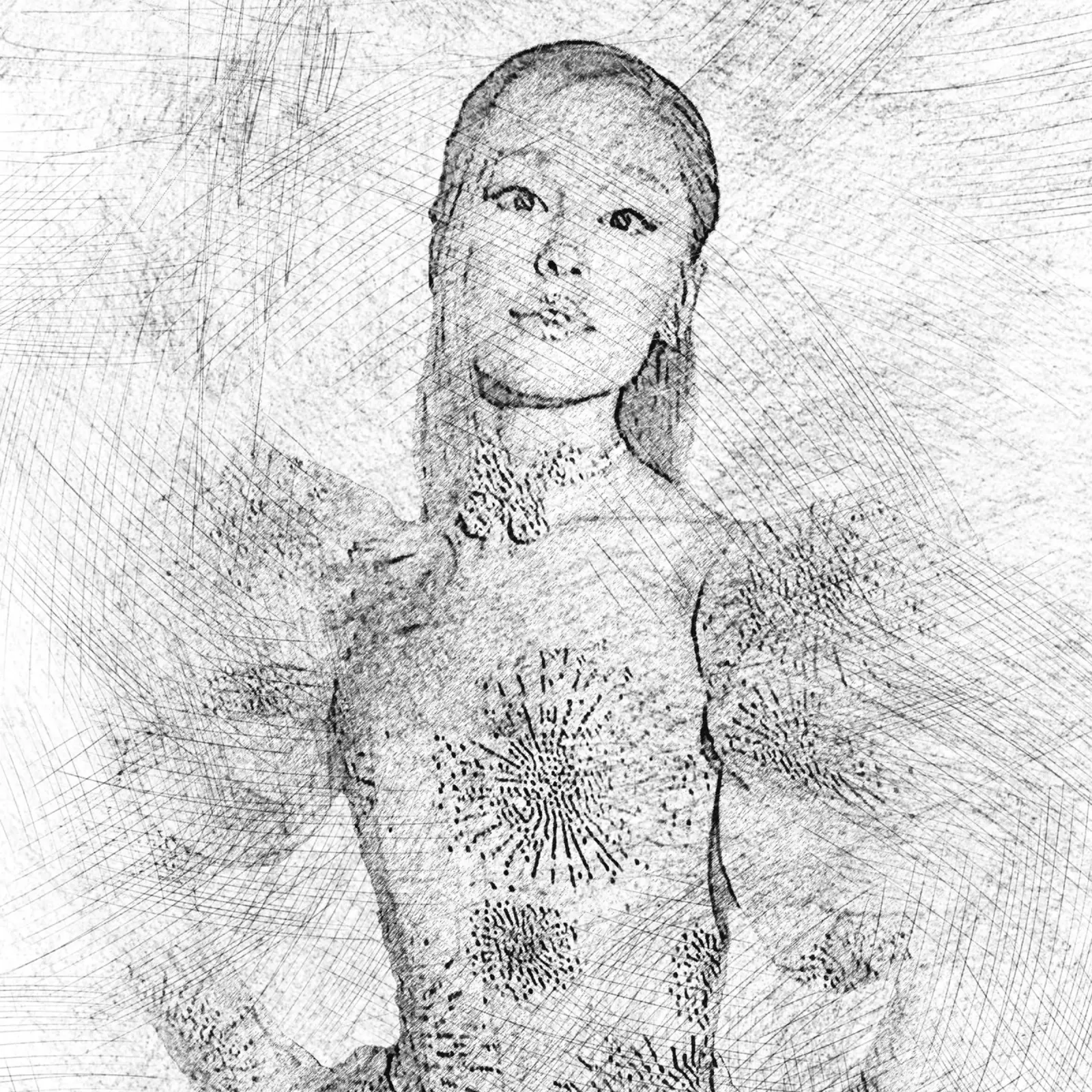 Ariana Grande Scetch poster con telaio in legno da Trinara