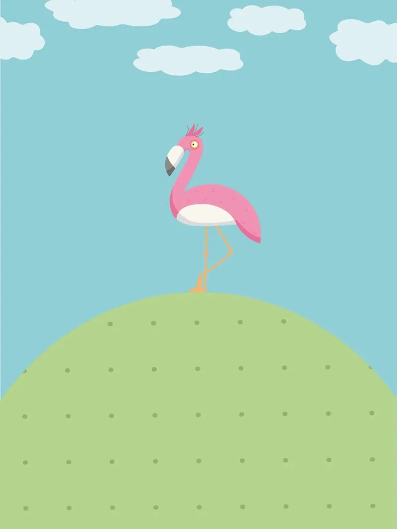 Flamingo en la colina poster de dan band
