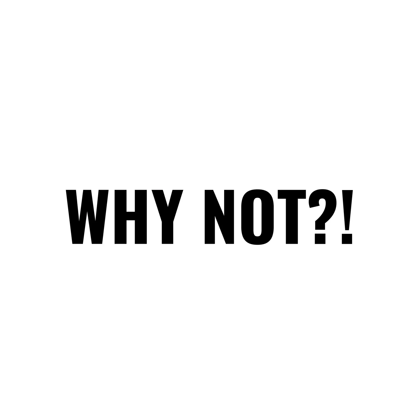 Why not?! simple Text poster con telaio in plastica da RB-Quotes