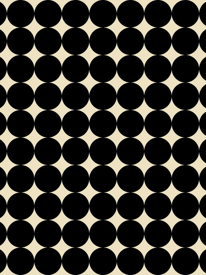 Minimal Geometric Scandi Circle Pattern | Black on Beige canvas by Beauty in Simplicity