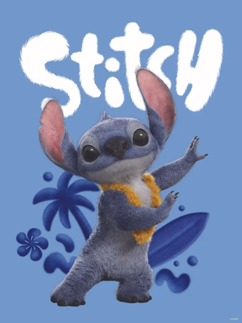 Stitch aloha II poster con telaio in alluminio da Stitch