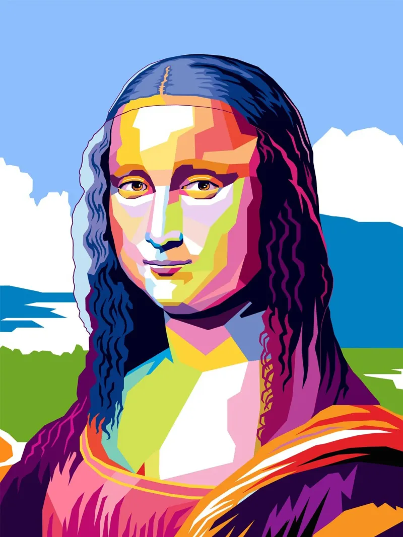 Monna Lisa Pop poster con telaio in plastica da Mariel Toigo