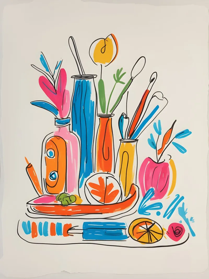 flat drawing features canvas with Floater frame by The Green Room
