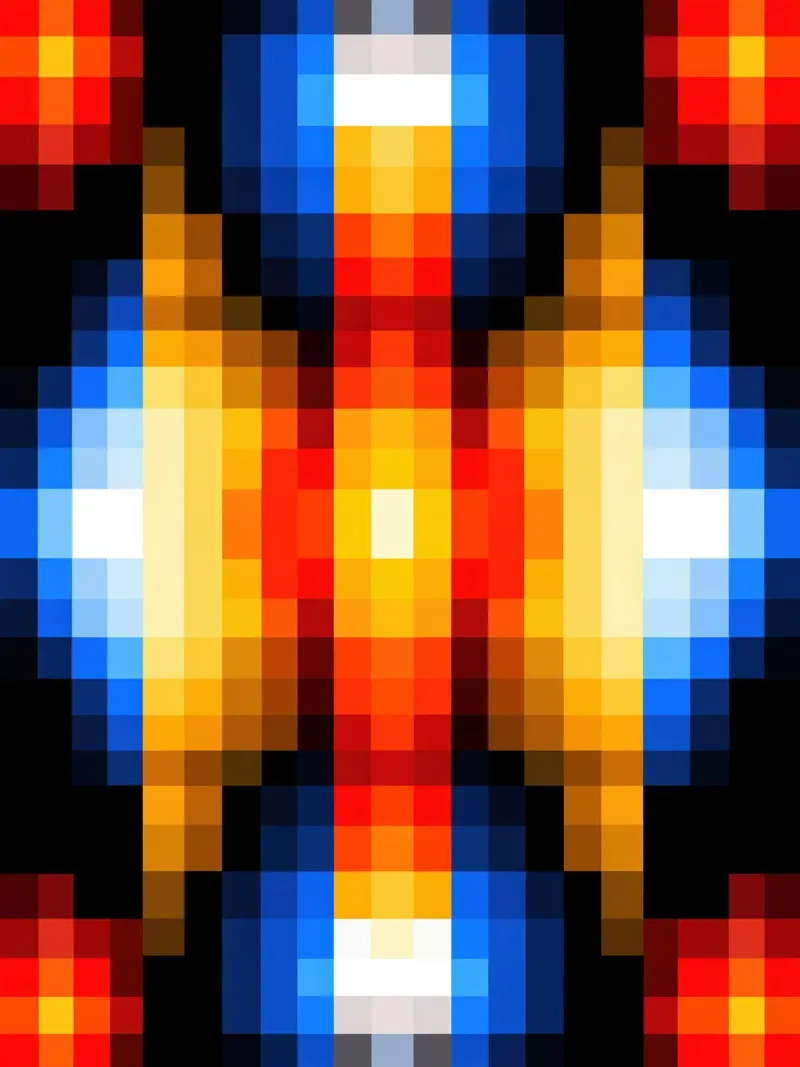 Mandala del computer retrò | Centrale elettrica visiva poster da Autofocus