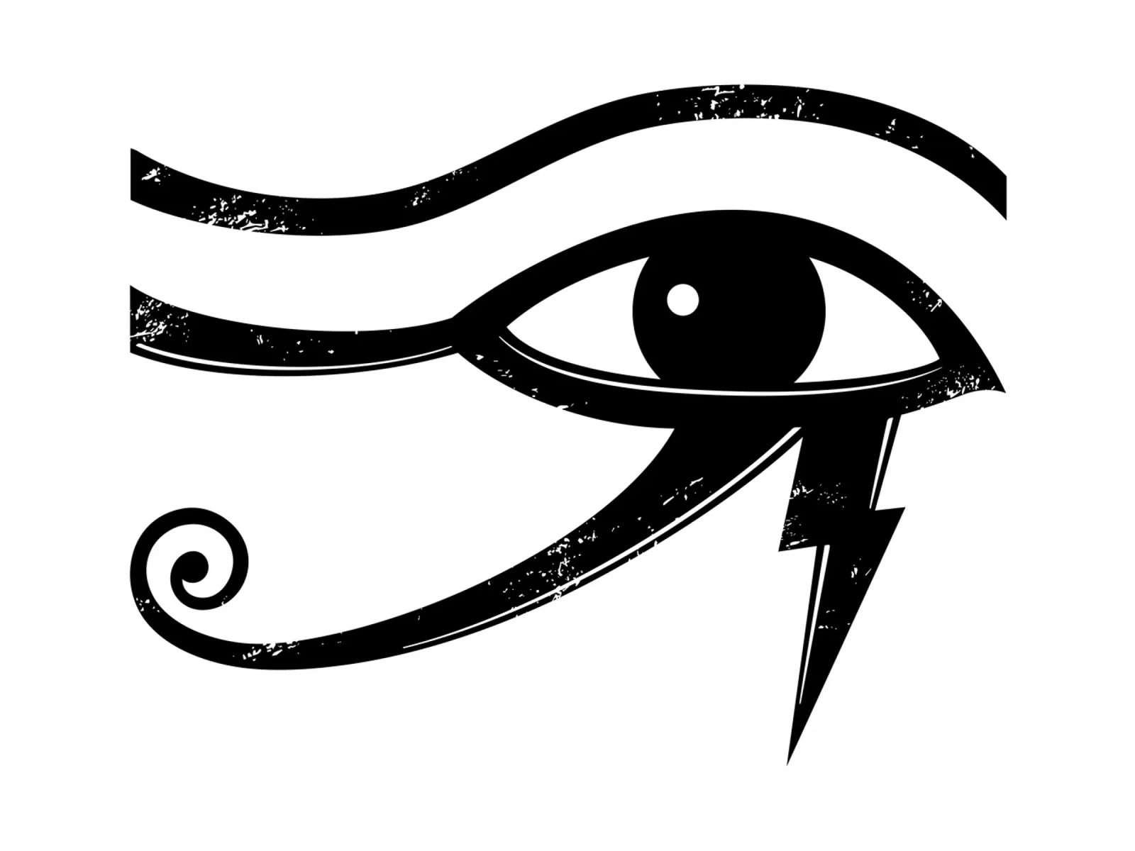 Occhio di Horus poster con telaio in alluminio da Mariel Toigo
