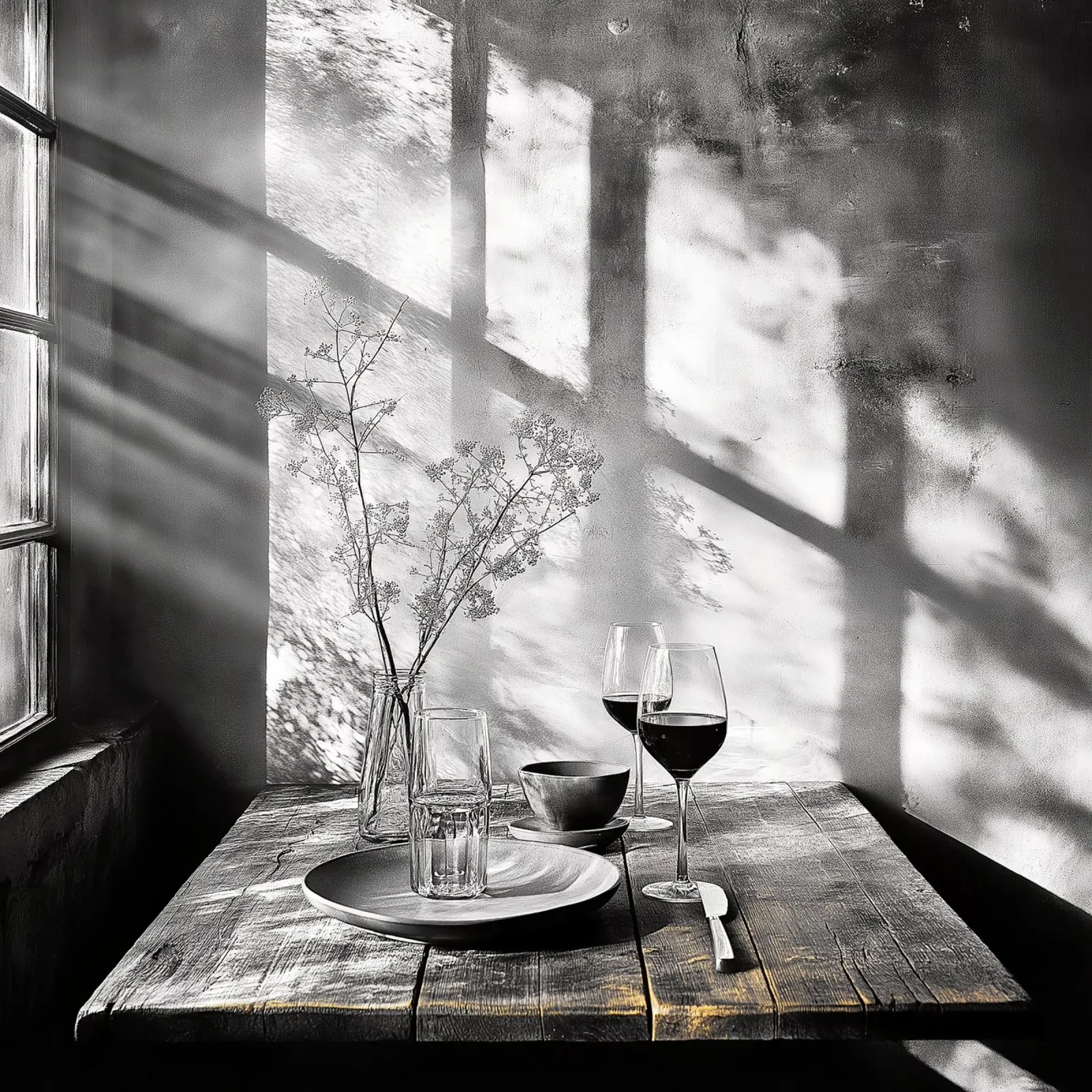 "A Quiet Moment" - Arte da parete per la cucina rustica in fattoria tela con Cornice a cassetta da Synthaira