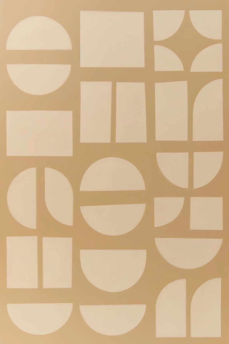 Beige and white Poster von LeDieg