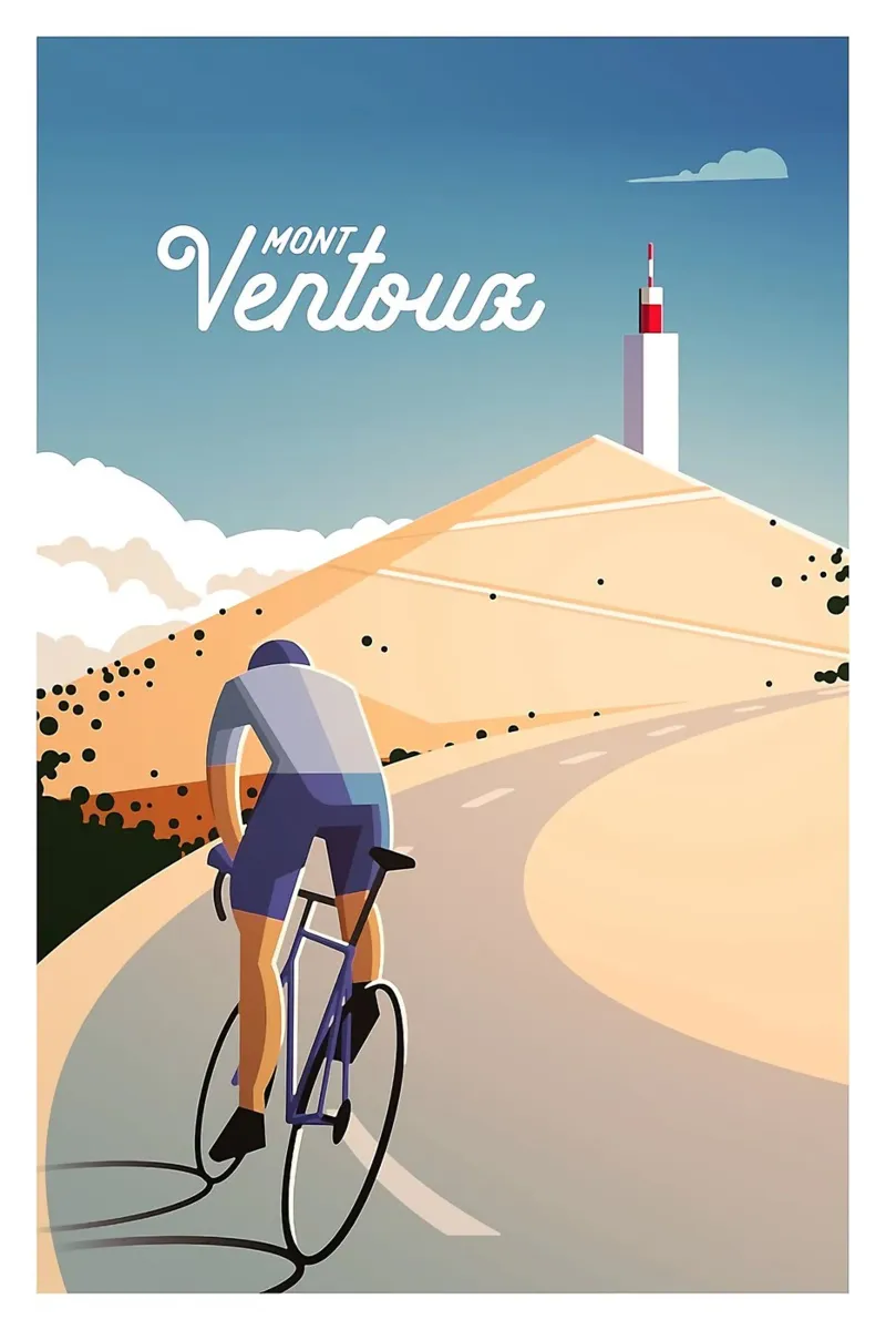 einer der berühmtesten Anstiege der Tour de France Poster von addelia shope