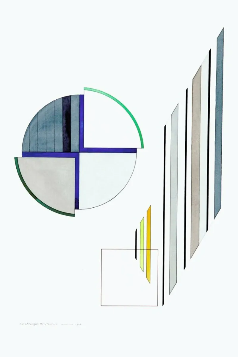 Im strengen Rhythmus (1992) poster con telaio in alluminio da Heinrich Neuy