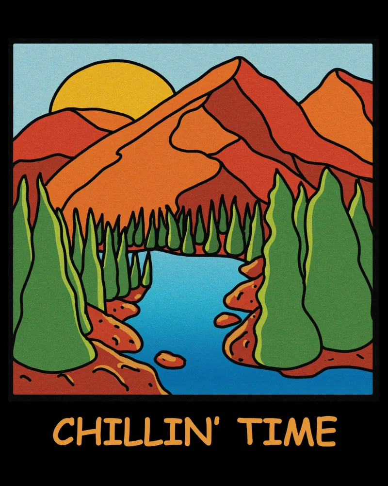 Chilling time tela con Cornice a cassetta da TijanaArtStudio88