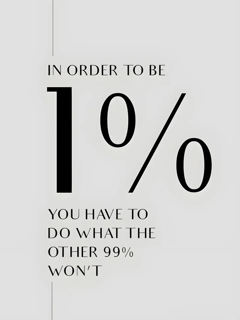 to be 1% poster con telaio in plastica da Type & Tape