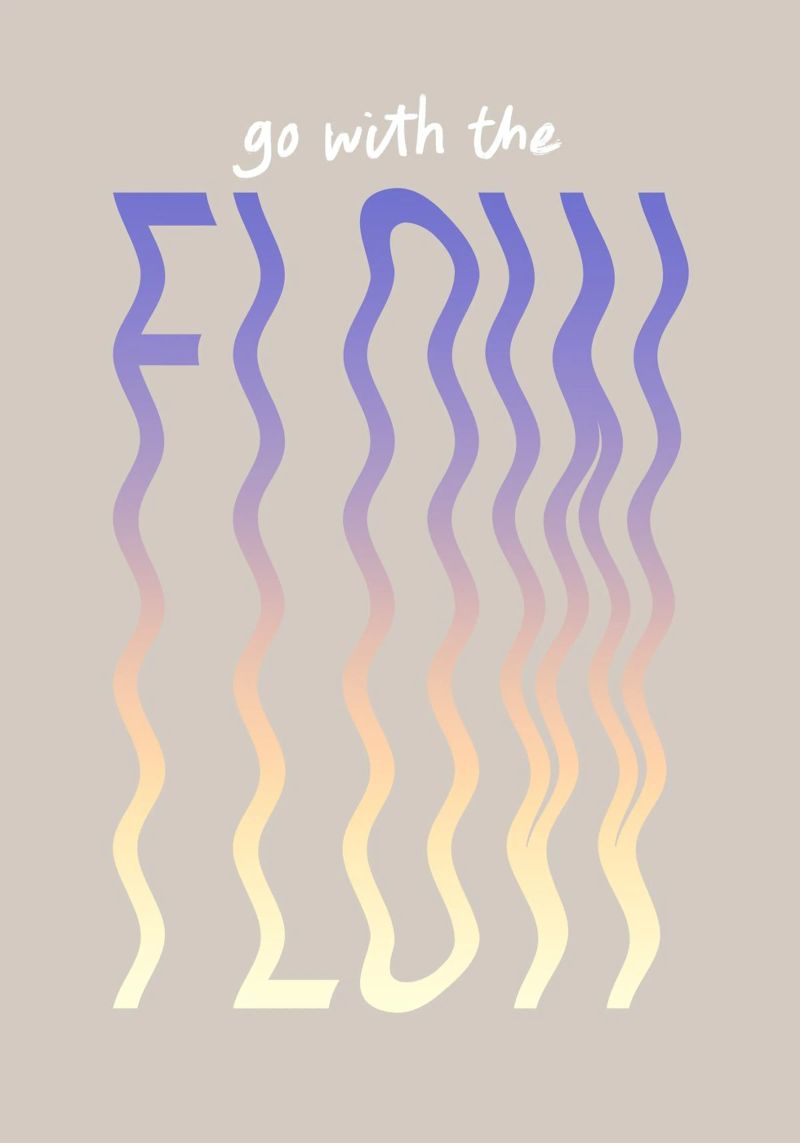 Go with the flow canvas by Le club Club