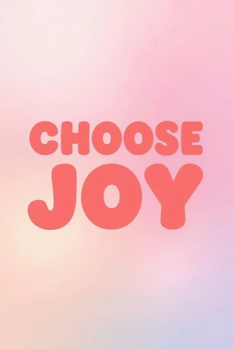 Kies Joy Tekst op Pastel Kleurverloop Achtergrond canvas met Baklijst van DesignDoodle