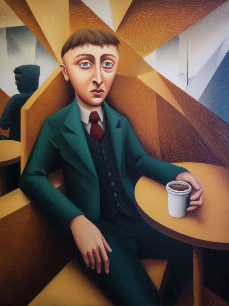 Bere caffè poster con telaio in alluminio da Art Center
