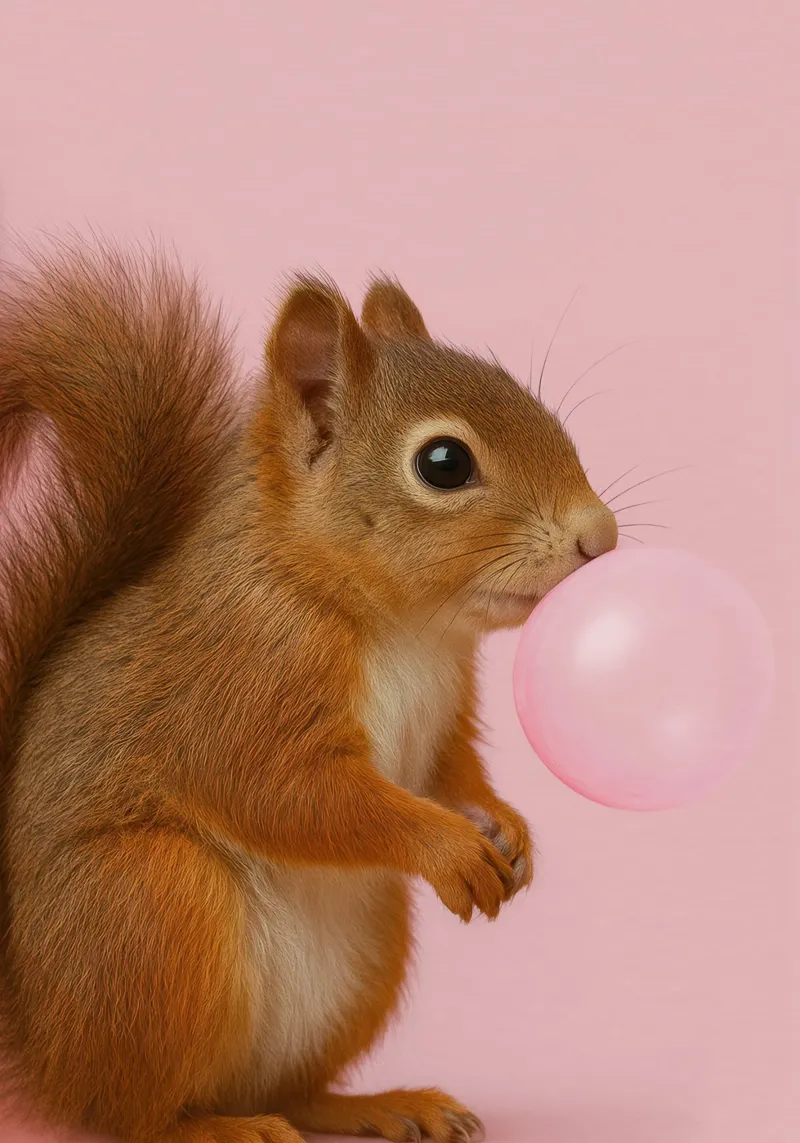 Squirrel with Bubblegum poster da Attaboy Dsgn