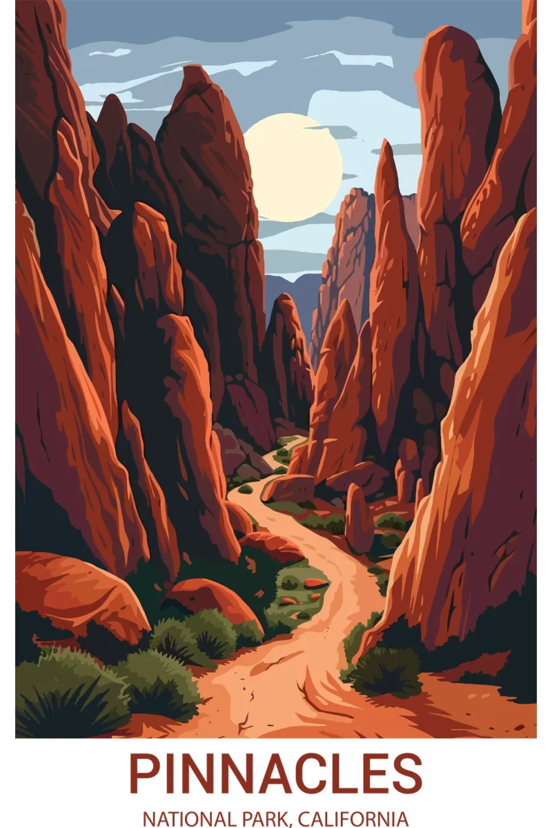 Parco nazionale dei Pinnacoli, California, USA poster da Wanderlust Vibes