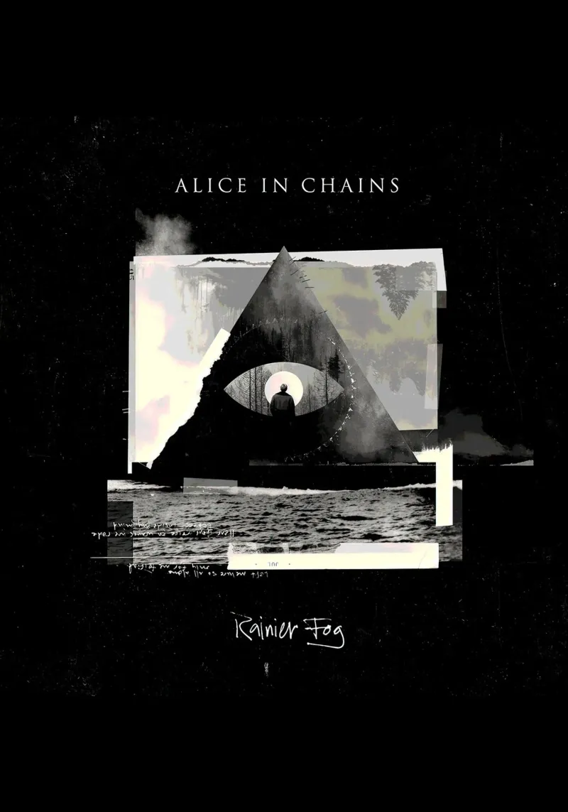 Alice in Chains nebbia di pioggia poster con telaio in alluminio da shiners