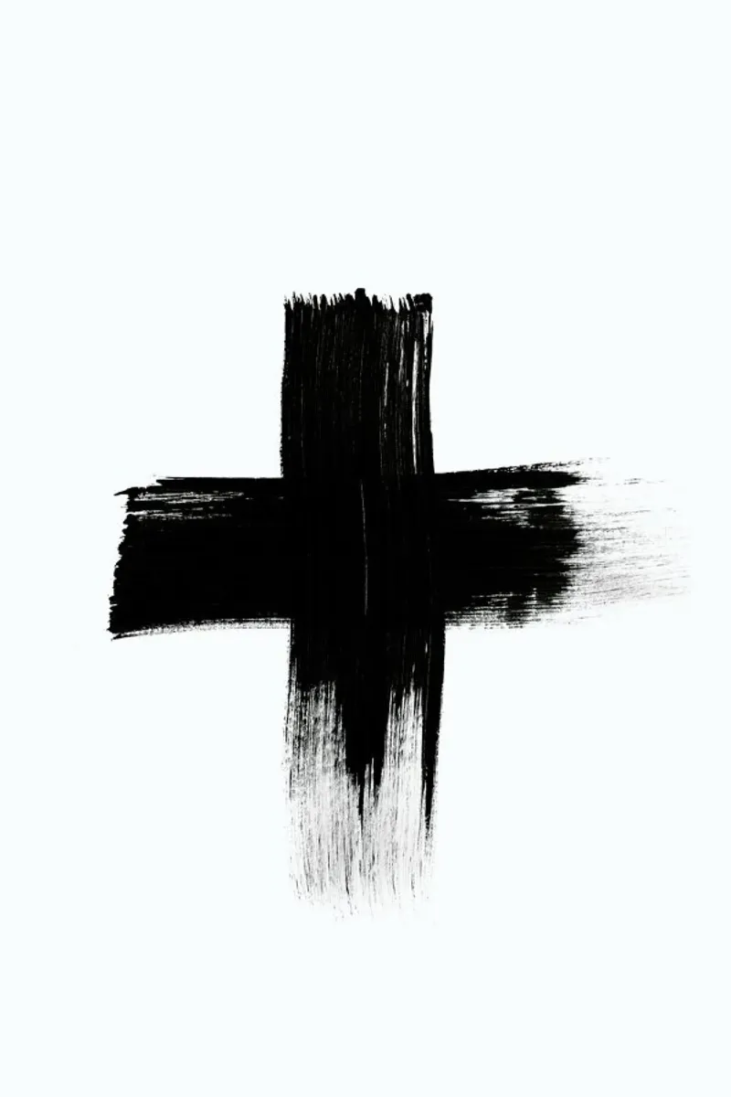 Painted Cross Alu-Dibond von RK Design