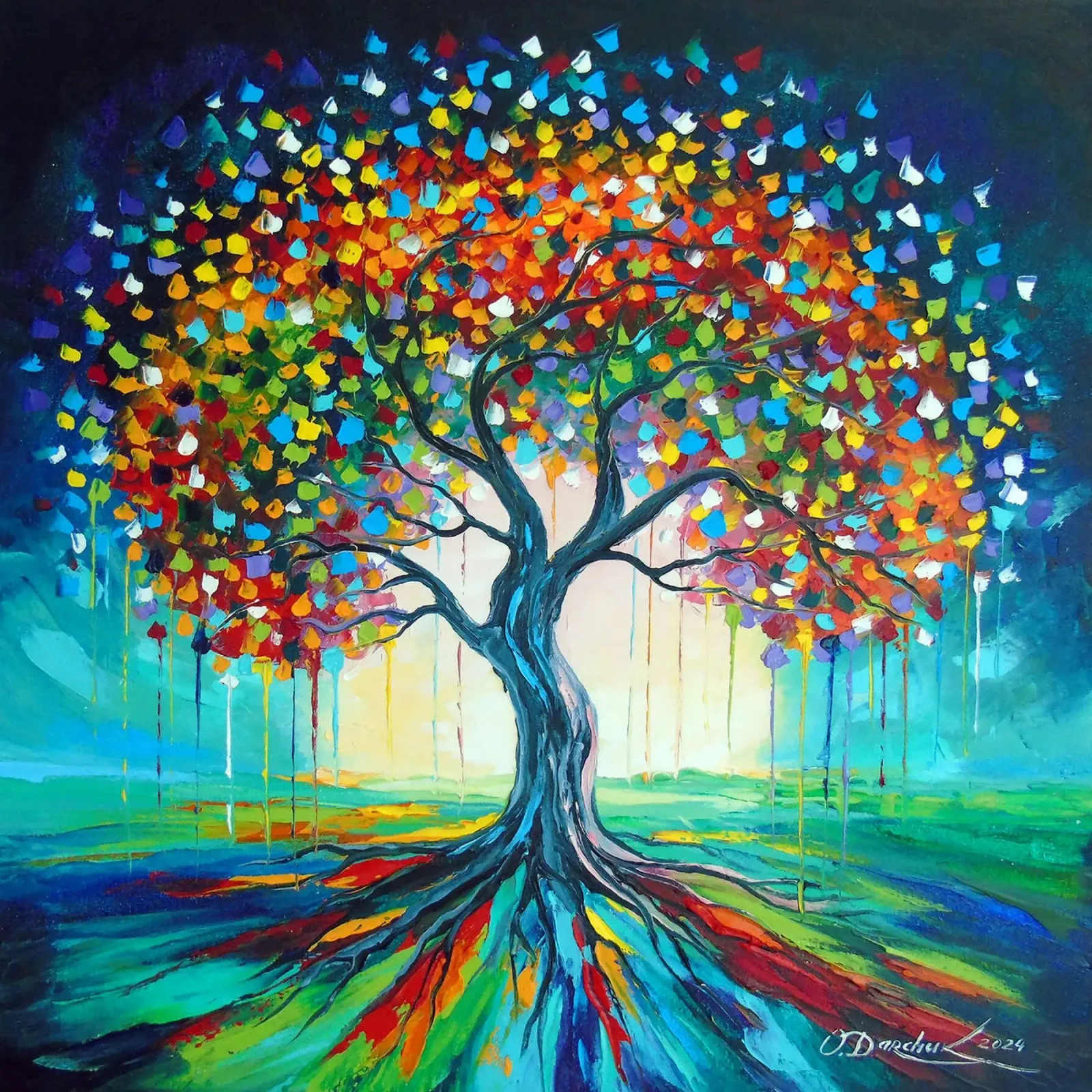 L'albero della vita con la sua storia poster da John Boss
