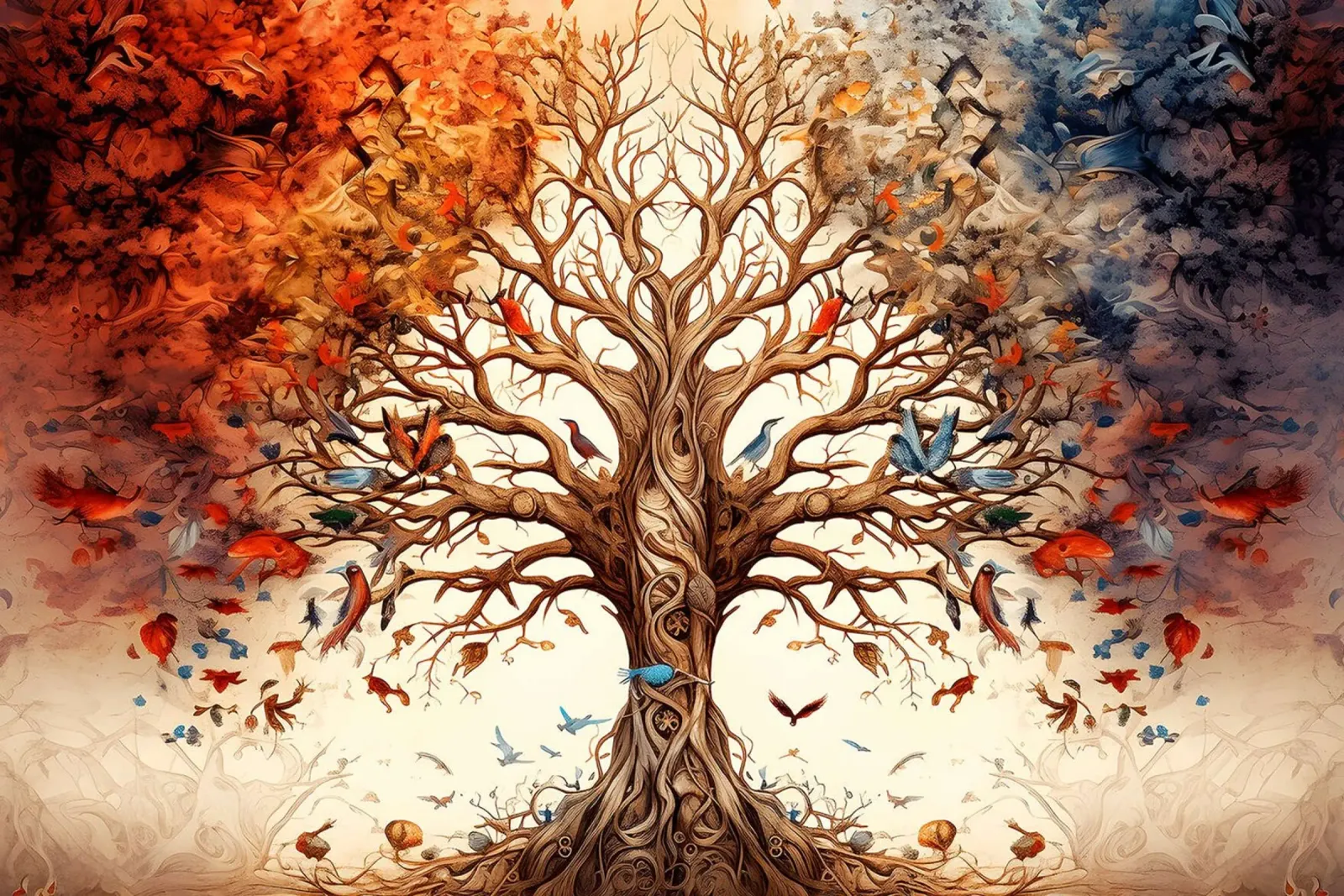 Tree of Life IIl canvas with Floater frame by John Boss