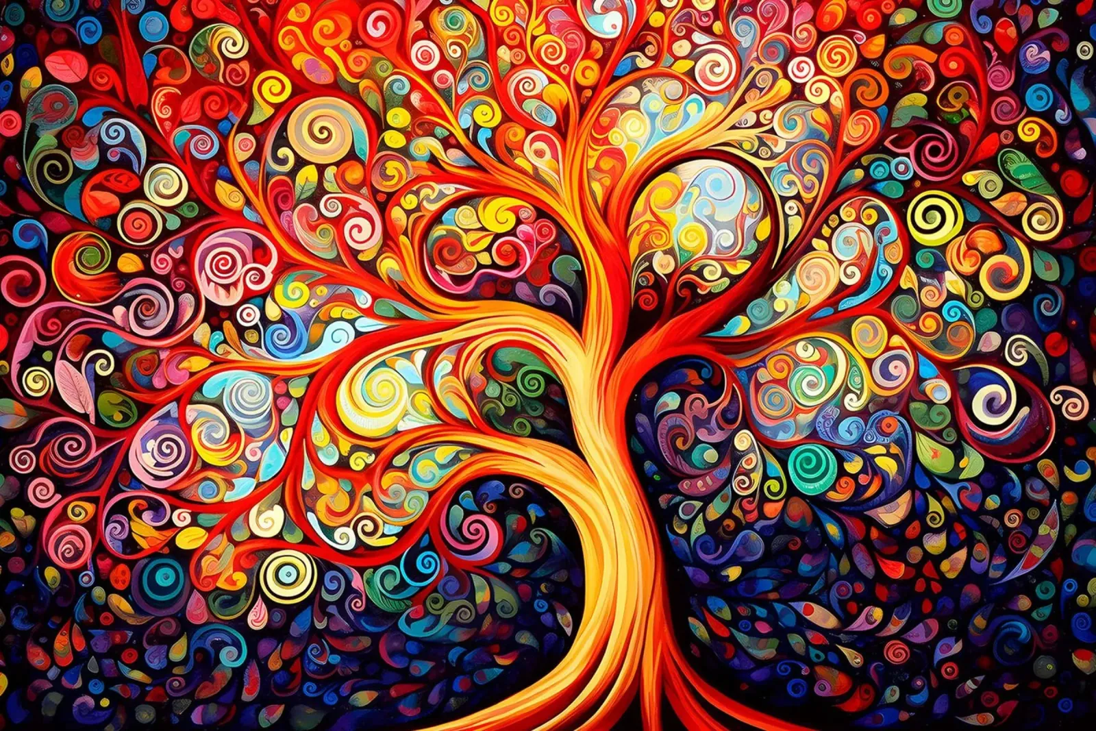 Tree of Life canvas with Floater frame by John Boss