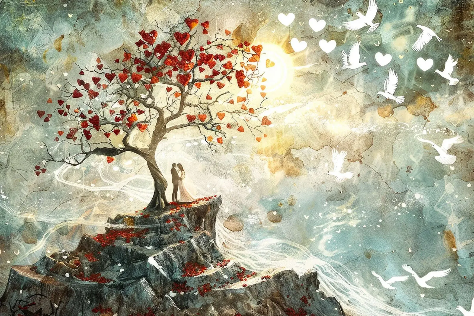 Albero dell'amore poster da John Boss