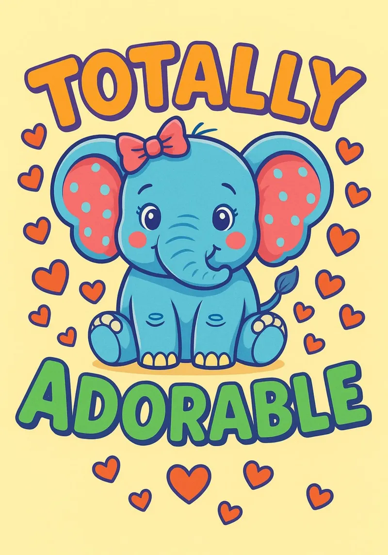 un cucciolo di elefante assolutamente adorabile poster da paroongs