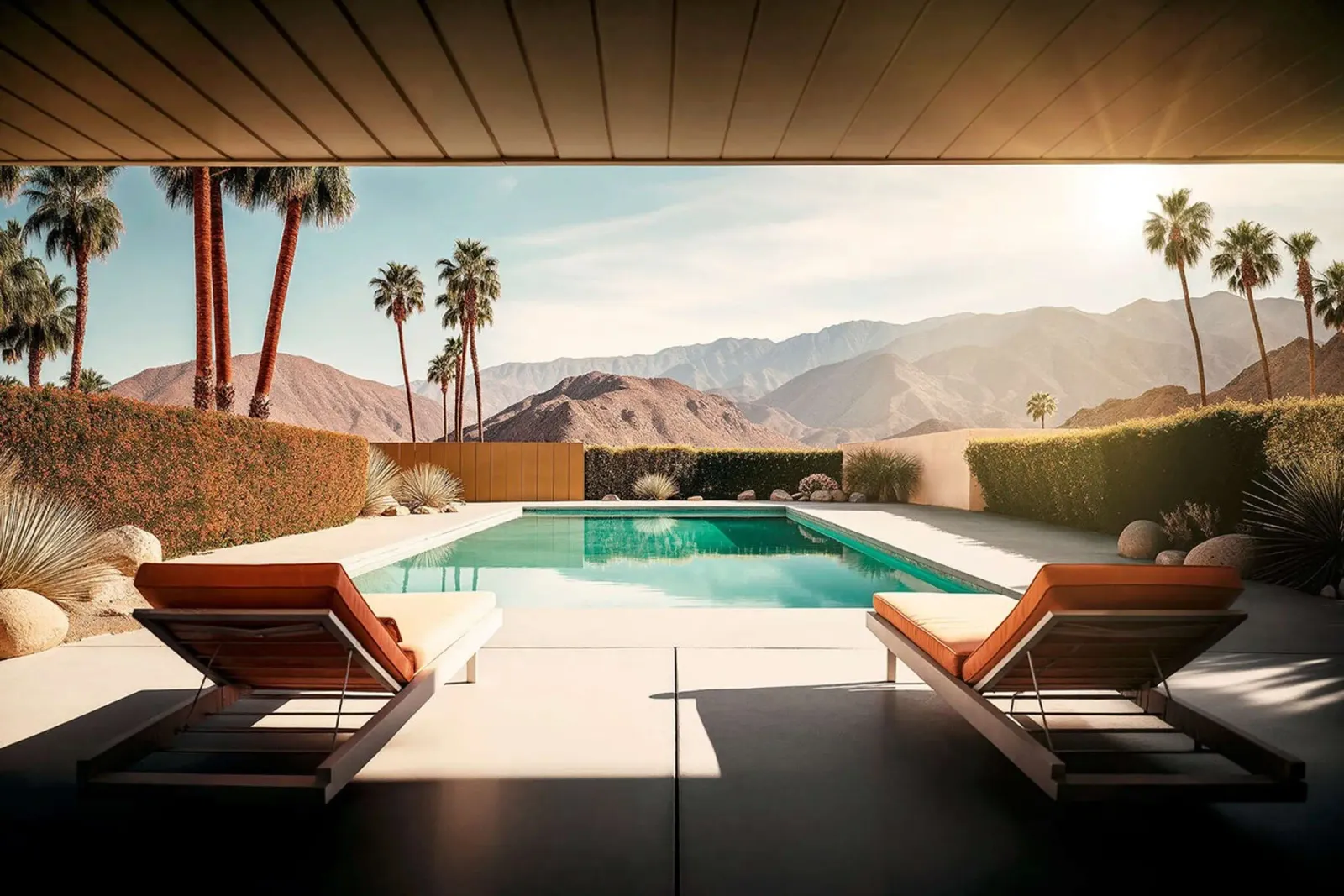 California Dreaming - Piscina privata a Palm Springs poster da Brant Varner