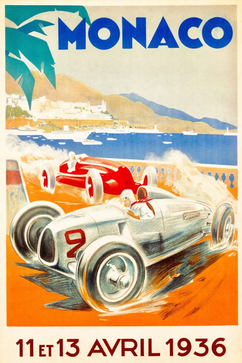 Gran Premio di Monaco 1936 (francese) poster da Brant Varner