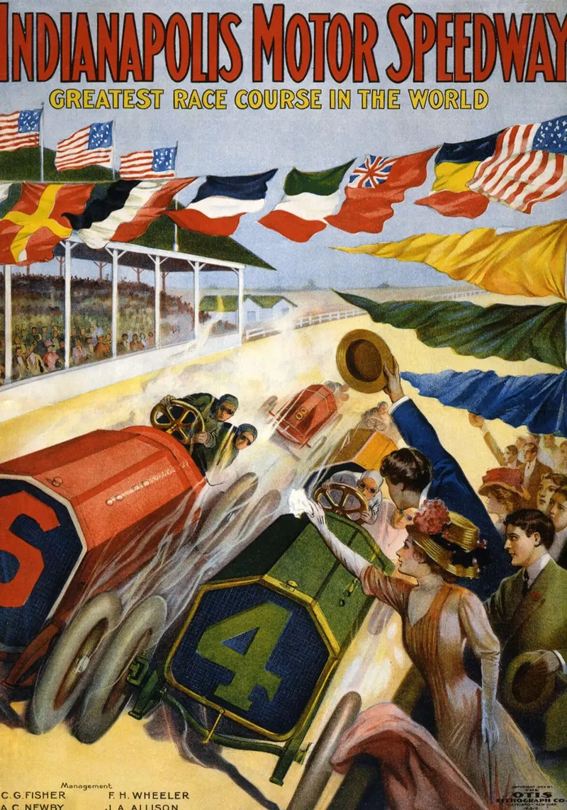 L'Indianapolis Motor Speedway, 1909 poster da Brant Varner