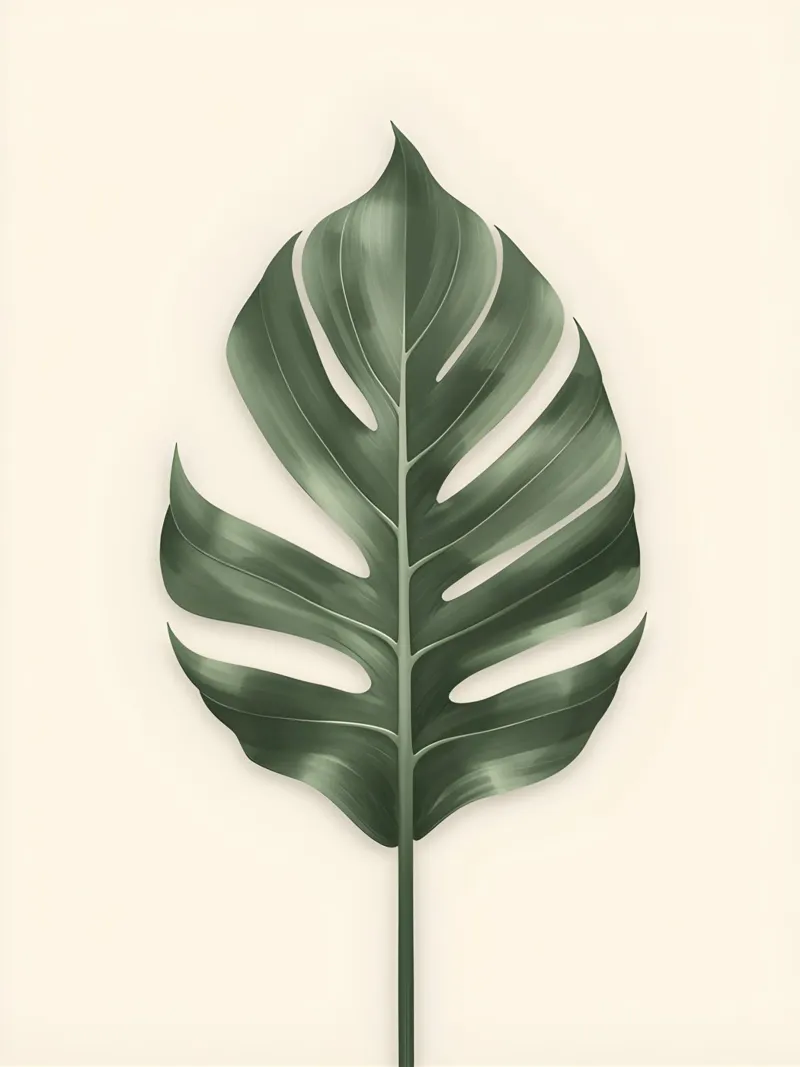 Foglia di uccello del paradiso poster con telaio in legno da The Green Room